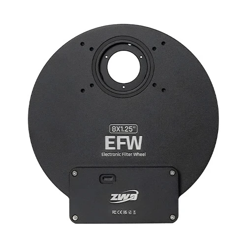 ZWO EFW motorizált szűrőváltó 8×1.25" vagy 8×31 mm szűrőhöz (USB-C) ZWO EFW motorizált szűrőváltó 8×1.25" vagy 8×31 mm szűrőhöz (USB-C)