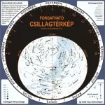 Forgatható csillagtérkép (planiszféra merev karton)