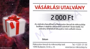 Vásárlási utalvány 2 000 Ft értékben